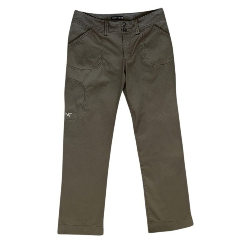 Arc'teryx Hiking Pants Women's 4 Olive Lightweight Stretch Nylon Outdoor Trail